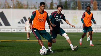 Último entrenamiento antes del partido contra el Sevilla
