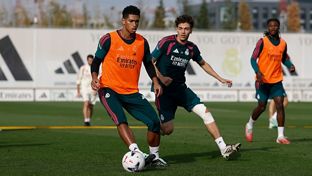 Último entrenamiento antes del partido contra el Sevilla