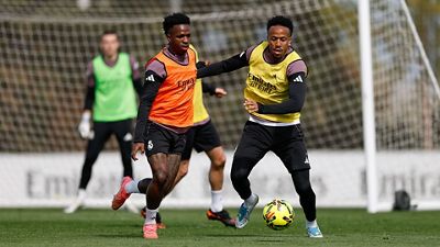 Último entrenamiento antes del partido contra el Mallorca