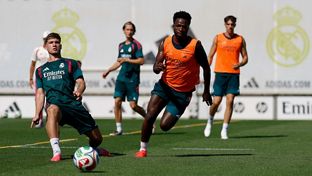 Último entrenamiento antes del partido contra el Ferencvaros