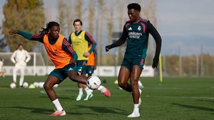 Último entrenamiento antes del partido contra el Sevilla