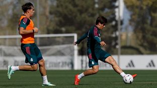 Último entrenamiento antes del partido contra el Elche