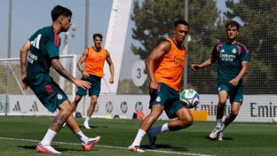 Último entrenamiento antes del partido contra el Ferencvaros
