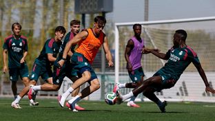 Último entrenamiento antes del partido contra el Ferencvaros