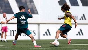 Exigente entrenamiento en la Ciudad Real Madrid