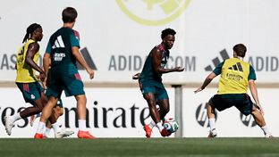 Exigente entrenamiento en la Ciudad Real Madrid