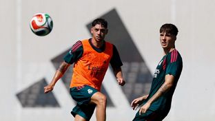 Último entrenamiento antes del partido contra el Ferencvaros