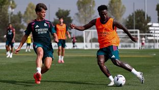 Exigente entrenamiento en la Ciudad Real Madrid