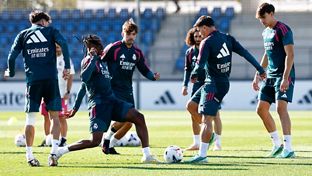 Último entrenamiento antes del derbi