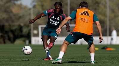 Final training session before the match against Elche