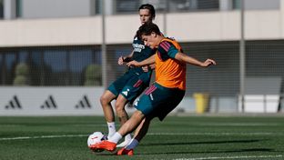 El equipo prepara el partido ante el Betis