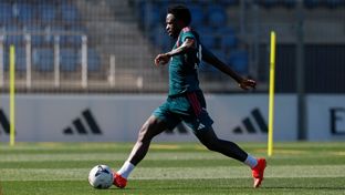 Último entrenamiento antes del partido contra el Elche