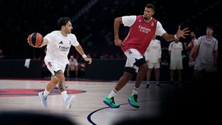 Último entrenamiento antes de la semifinal de la Supercopa de la Euroliga
