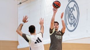 Último entrenamiento antes de viajar a Vitoria