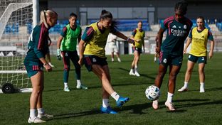 Último entrenamiento antes del partido contra el Tenerife