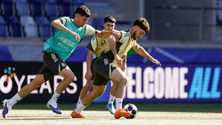 Último entrenamiento antes de las semifinales de la Youth League