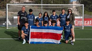 Alumnos de las escuelas sociodeportivas de la Fundación en Costa Rica visitan Madrid