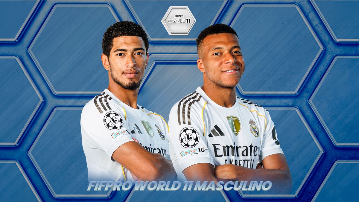 エムバペとベリンガム、2025FIFPRO男子ワールドイレブンに選出