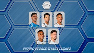 Courtois, Mbappé, Bellingham, Valverde y Trent, candidatos al FIFPRO World11 Masculino de 2025