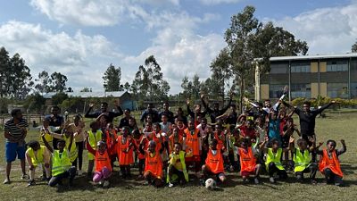 Primeras jornadas de formación de fútbol en la escuela de la Fundación en Etiopía