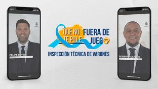 Roberto Carlos y Felipe Reyes con la campaña 'Que no te pille fuera de juego'