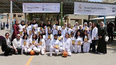 La Fundación Real Madrid impulsa sus proyectos deportivos en los campos de refugiados de Jordania