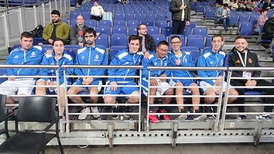 Exhibición de las escuelas adaptadas en el WiZink durante el Real Madrid-Gran Canaria 