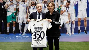 Modrić a disputé 350 matchs de Liga avec le Real Madrid