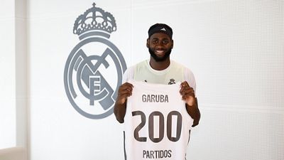 Garuba, 200 partidos con el Real Madrid