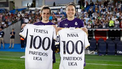 Ivana y Teresa, 100 partidos de Liga con el Real Madrid