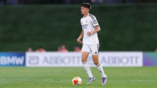 Once inicial del Castilla contra el Cacereño