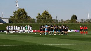 A minute's silence at the Alfredo Di Stéfano