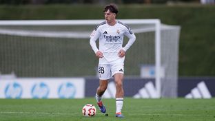 Once inicial del Castilla contra el Recreativo