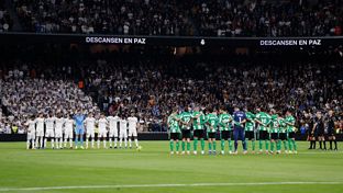 Minuto de silencio en el Bernabéu