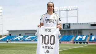 Rocío, 100 partidos de Liga con el Real Madrid