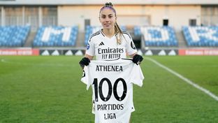 Athenea, partido 100 de Liga con el Real Madrid