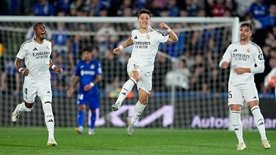 El Madrid vence en Getafe y sigue en la lucha por la Liga