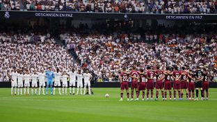 A minute's silence was held at the Santiago Bernabéu