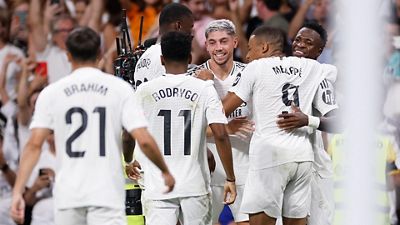 La jugada del partido: asistencia espectacular de tacón de Valverde y Mbappé hace el 1-0