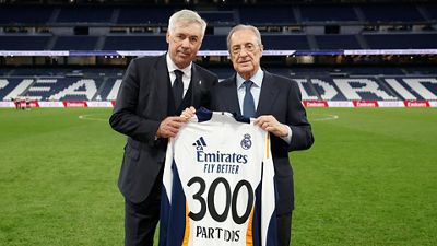 Ancelotti, 300 matchs avec le Real Madrid et record de journées sans défaite