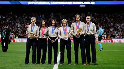 O Bernabéu homenageia as campeãs do Mundial Sub-20 e do Europeu Sub-19