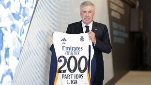 Ancelotti, 200 partidos de Liga con el Real Madrid