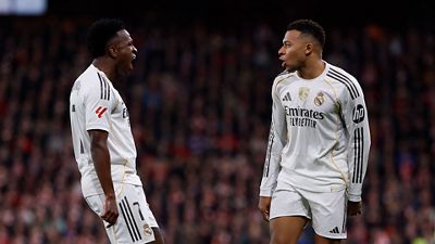 Goleada en San Mamés con un recital de Mbappé