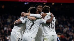 4-1: Goleada ante la Real y octava victoria seguida en Liga