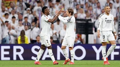 O Madrid vence o Girona com um golaço de Modrić e outro de Vini Jr.