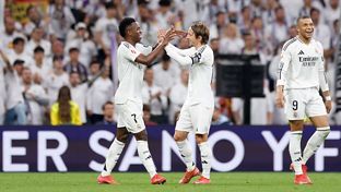 2-0: O Madrid vence o Girona com um golaço de Modrić e outro de Vini Jr.