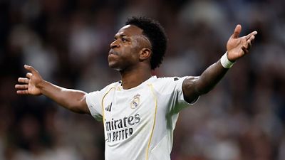 Vini Jr.: "Soy un madridista muy feliz por la victoria, por los goles y porque la afición disfruta"