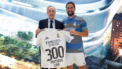 Carvajal, 300 partidos de Liga