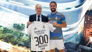 Carvajal, 300 partidos de Liga