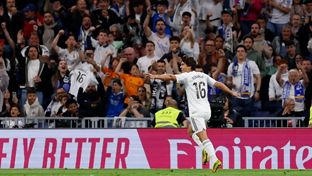 El 1-0: recuperación de Carreras, pase de Brahim y definición de Gonzalo